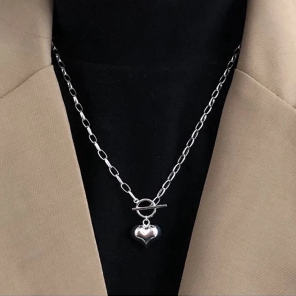 NEW LOVE HEART 925 STERLING SILVER NECKLACE